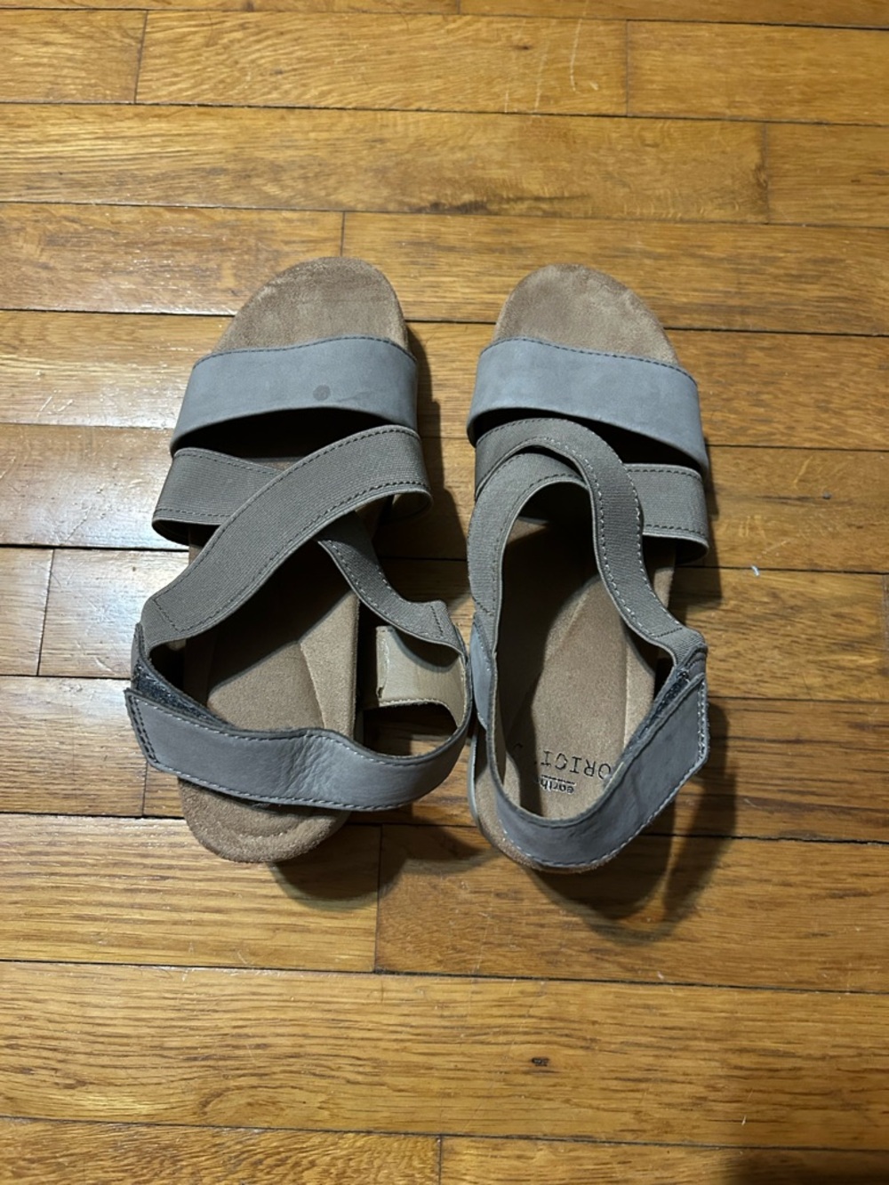 Taupe Strappy Comfort Sandals